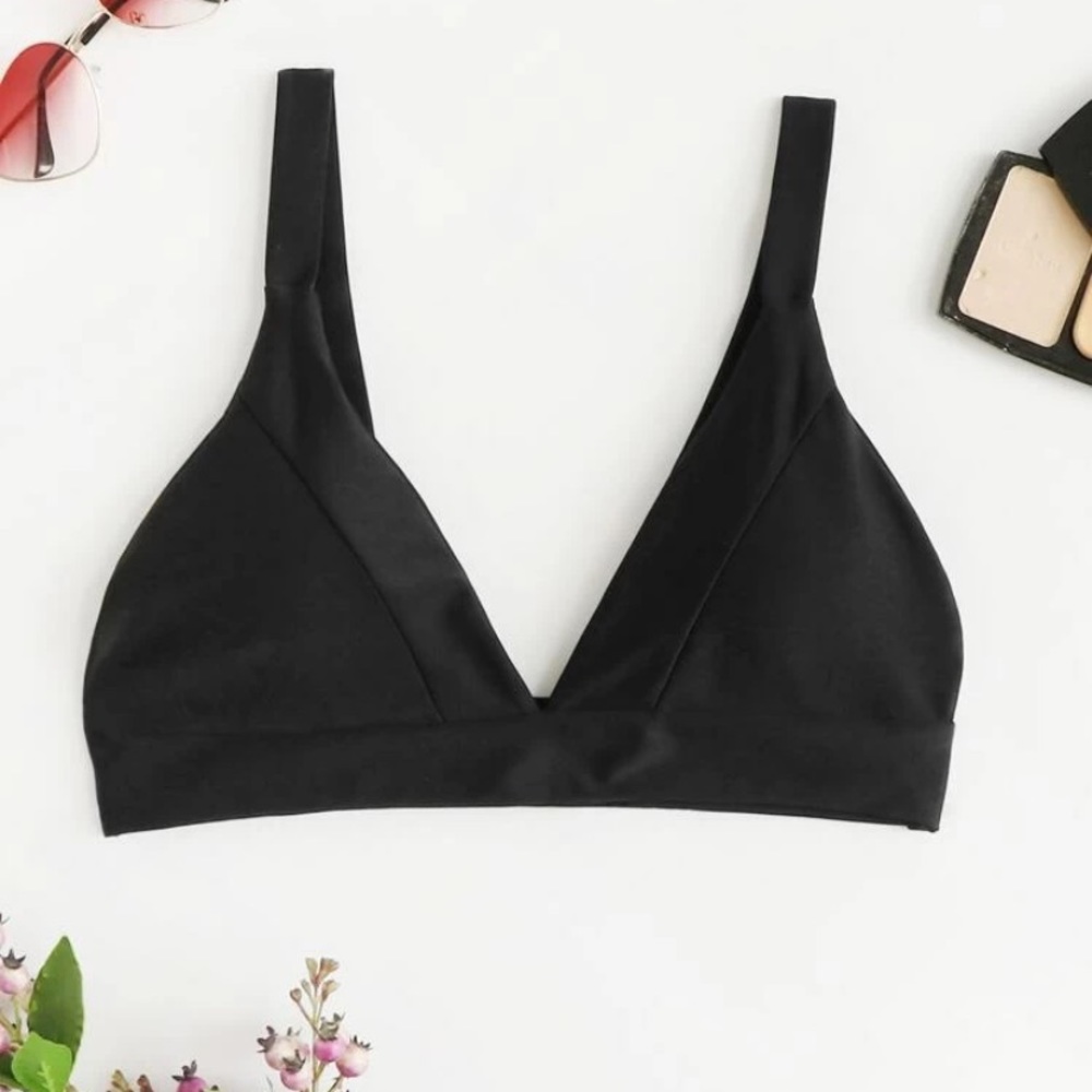 black triangle bathing suit top